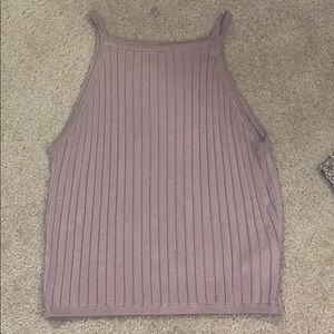 Light pink ribbed tank top